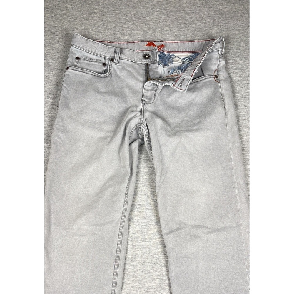 Tommy Bahama Denim Gray Stretch Jeans Men's 33x30 Slim Straight Casual‎